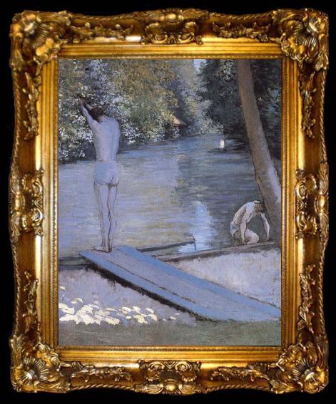 framed  Gustave Caillebotte Canoeing, ta009-2